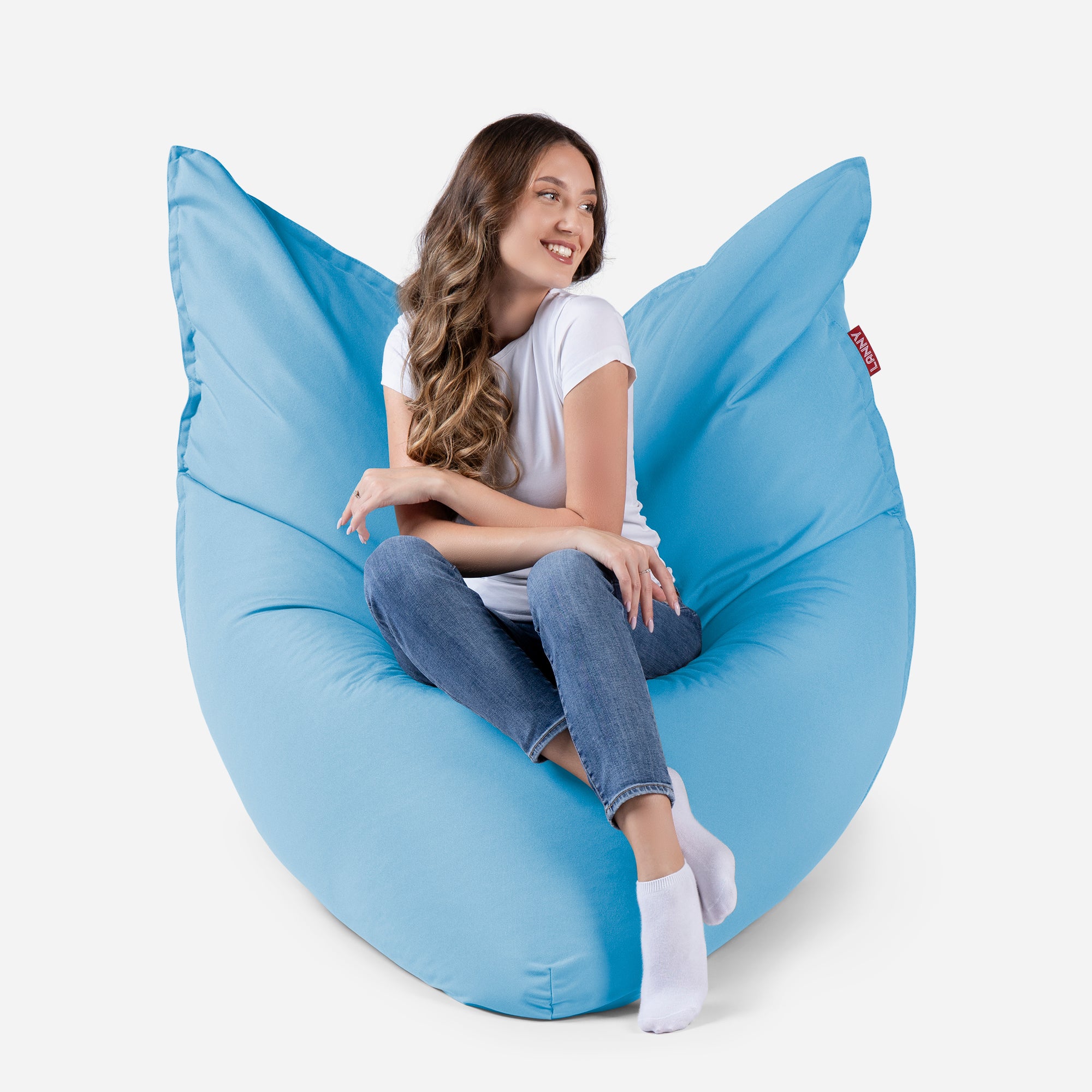 Sky blue bean bag sale