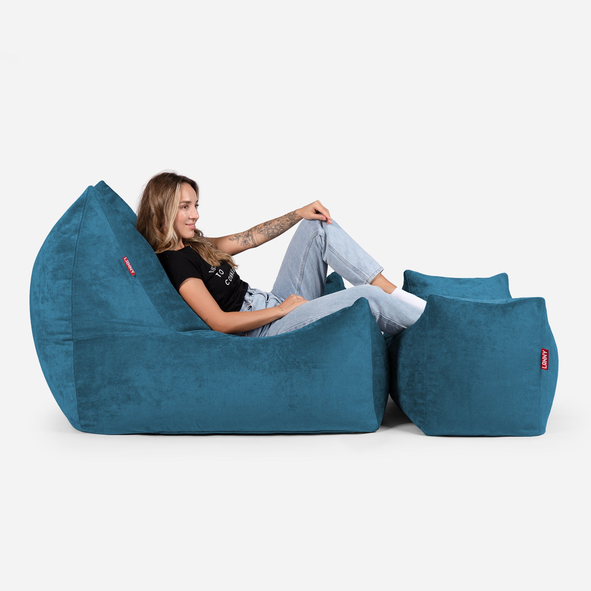 Quadro Aldo Aqua Bean bag Chair