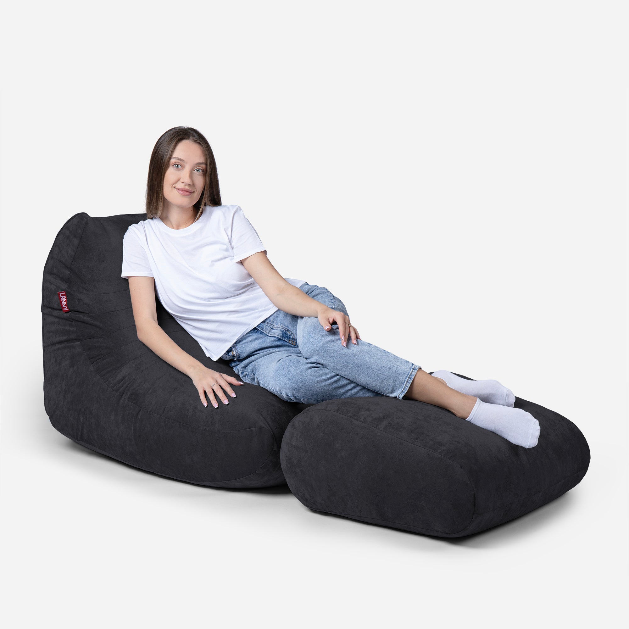 Aldo Black Curvy Bean Bag Chair Lanny Bean Bag