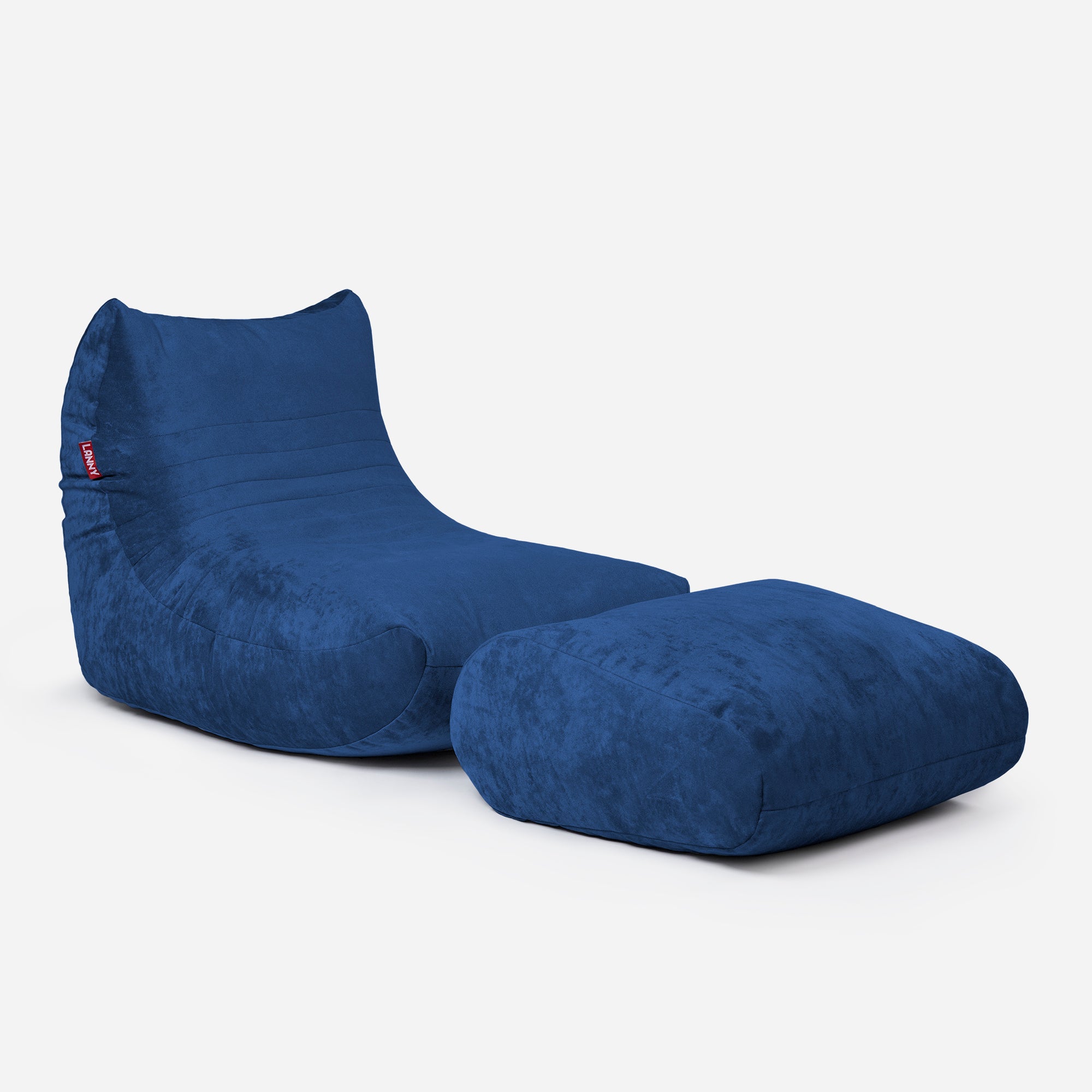 Curvy Aldo Blue Bean Bag Chair