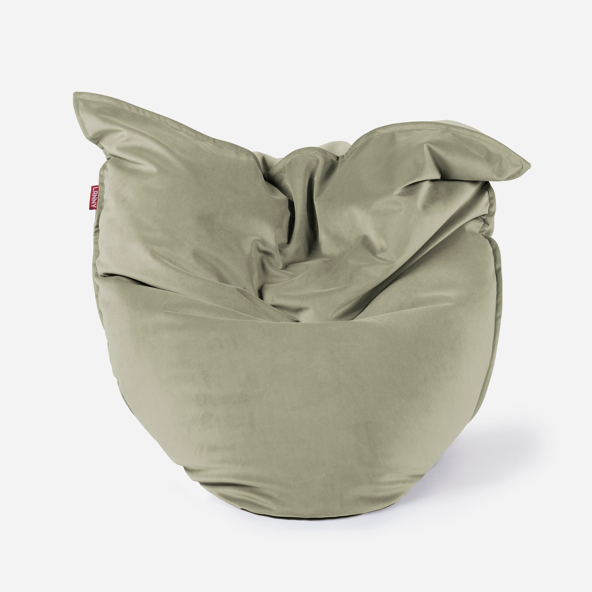 Sloppy Large Velvet Khaki Bean bag