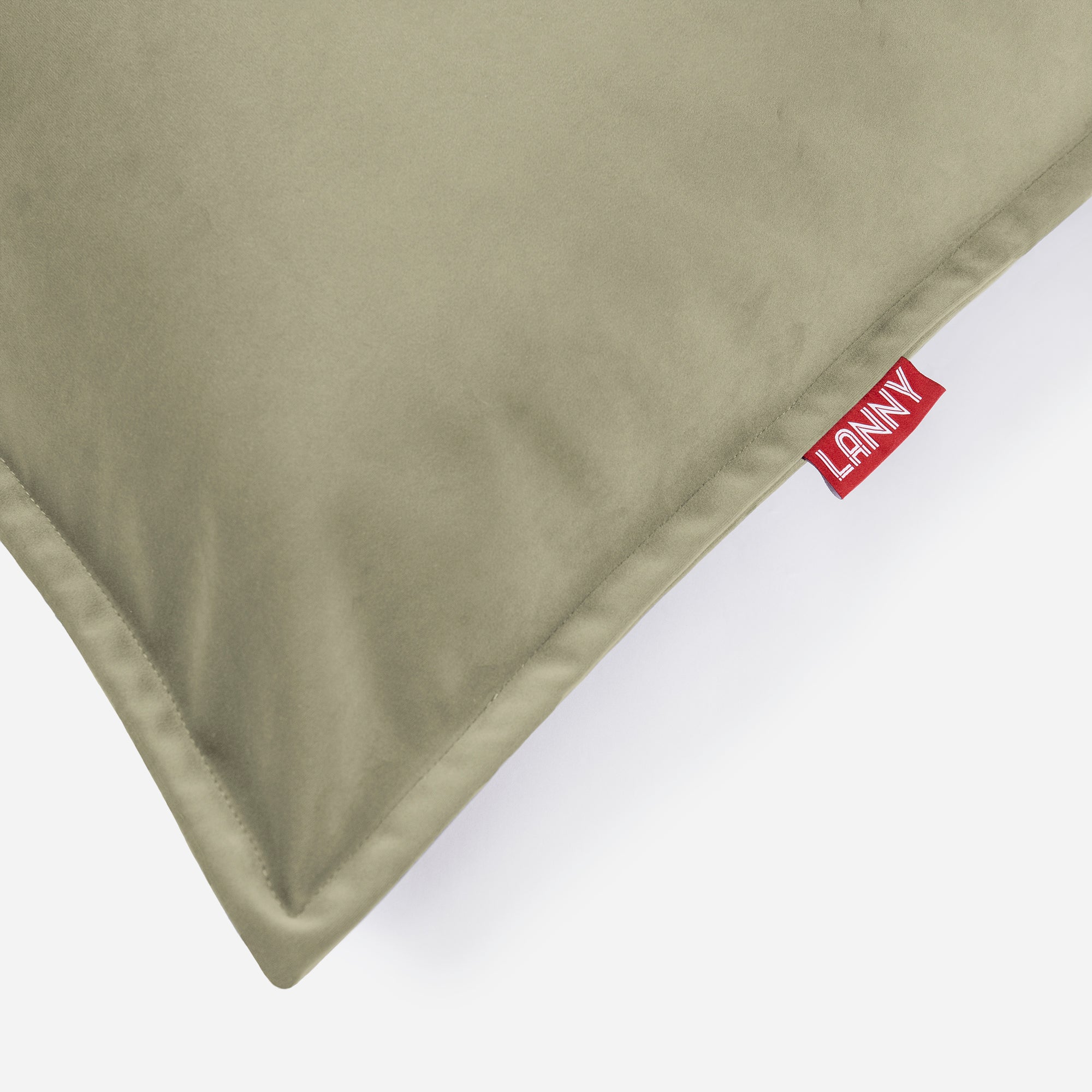 Sloppy Large Velvet Khaki Bean bag