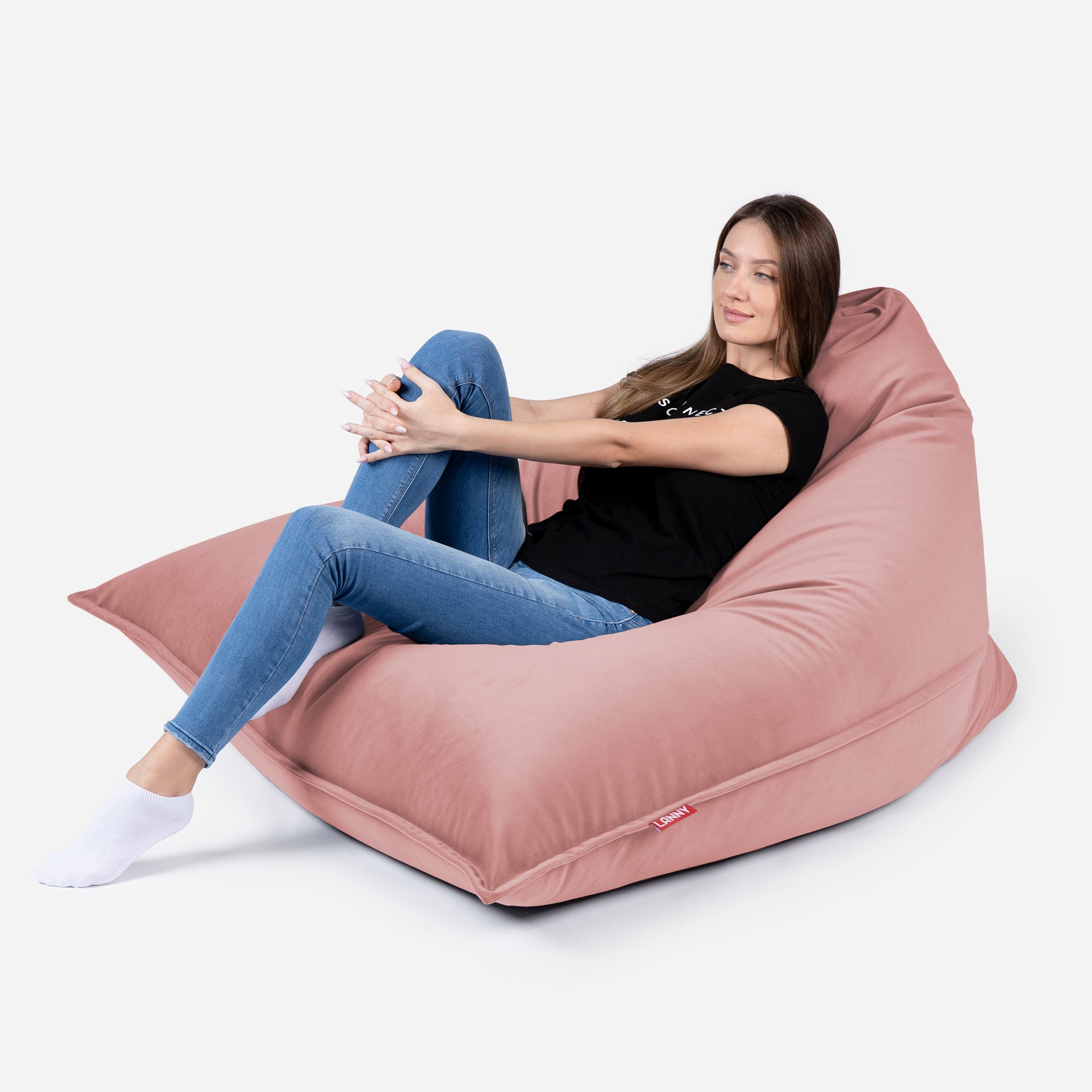 Sloppy Velvet Pink Bean bag