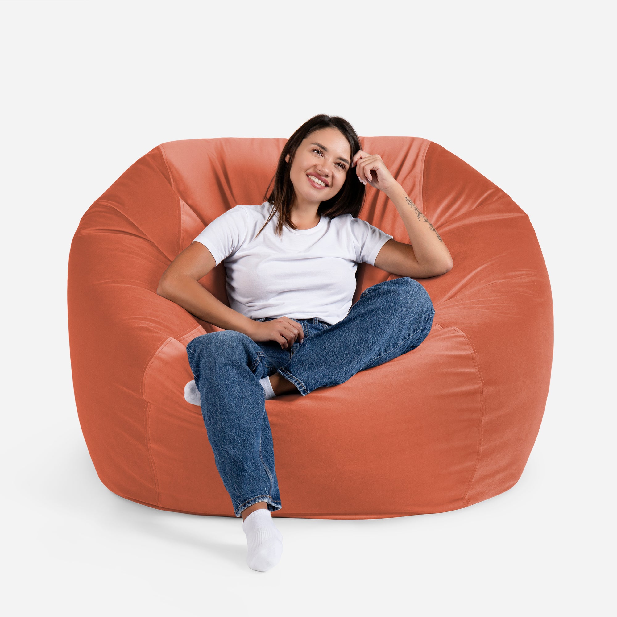 Sphere Velvet Amber Bean bag