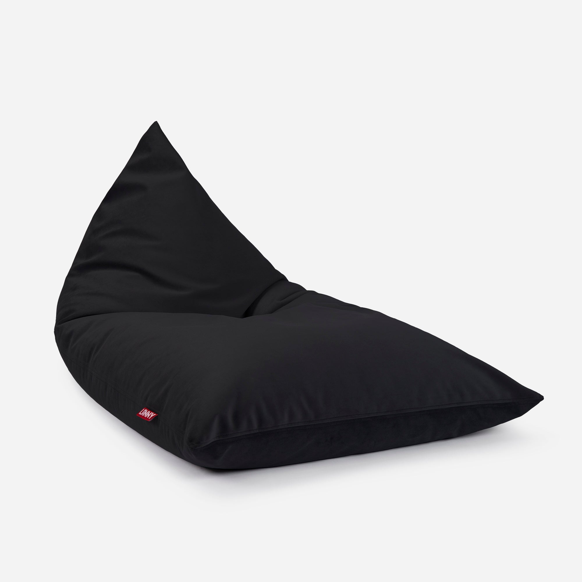 Slim Velvet Black Bean bag