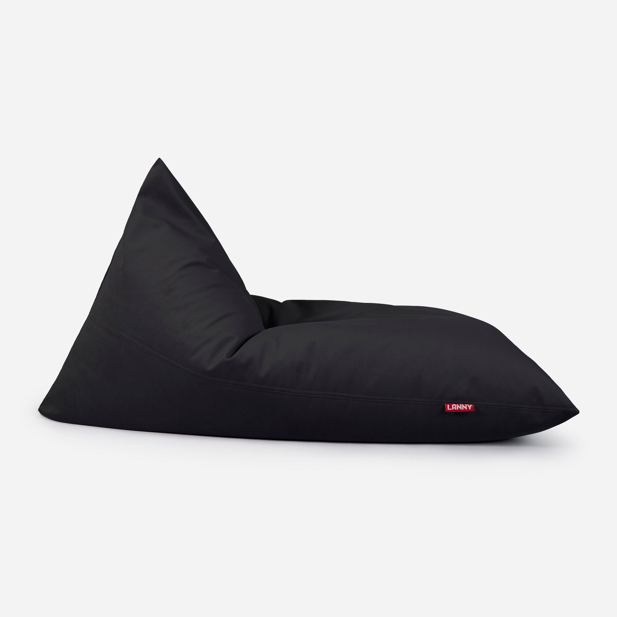 Slim Velvet Black Bean bag