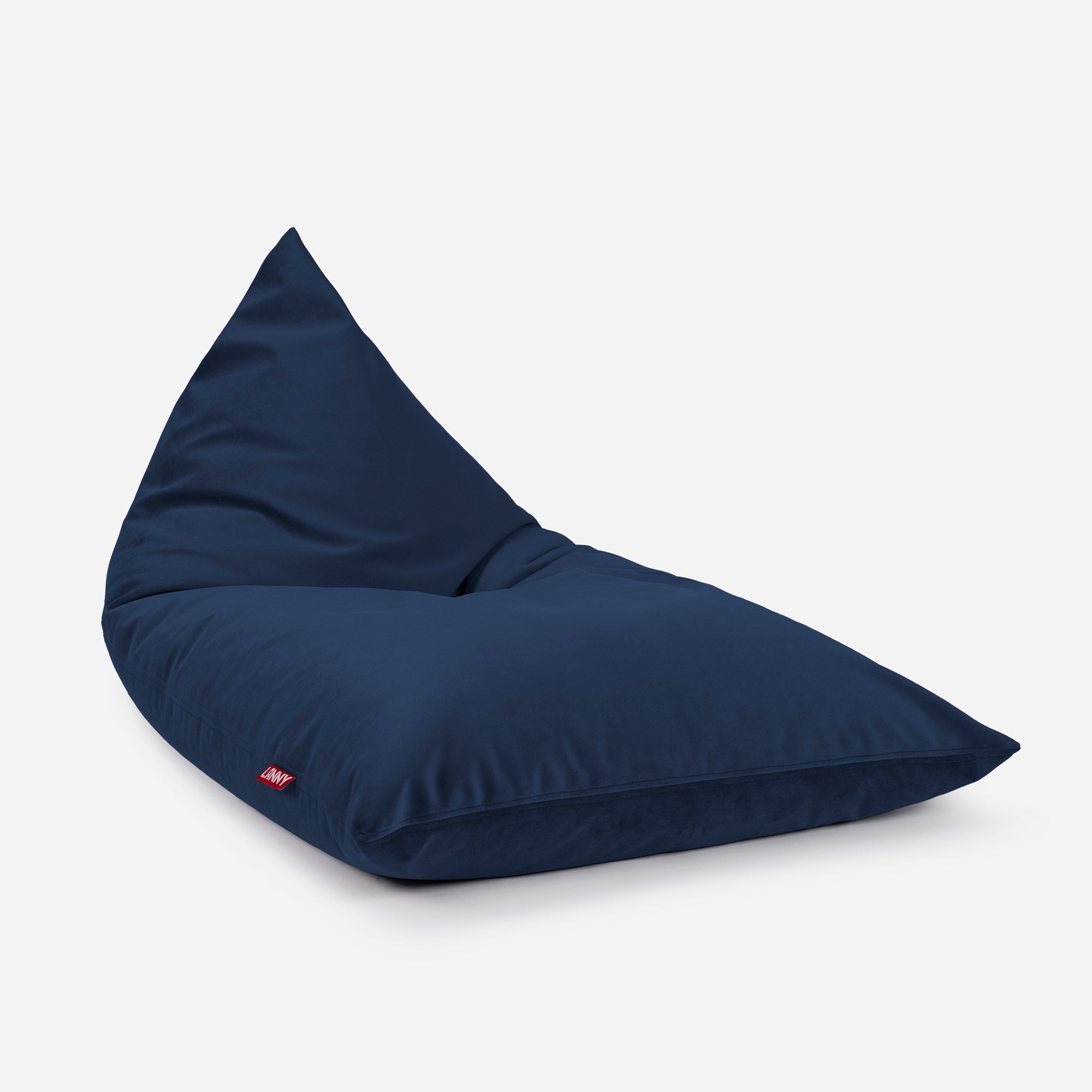 Slim Velvet Blue Bean bag