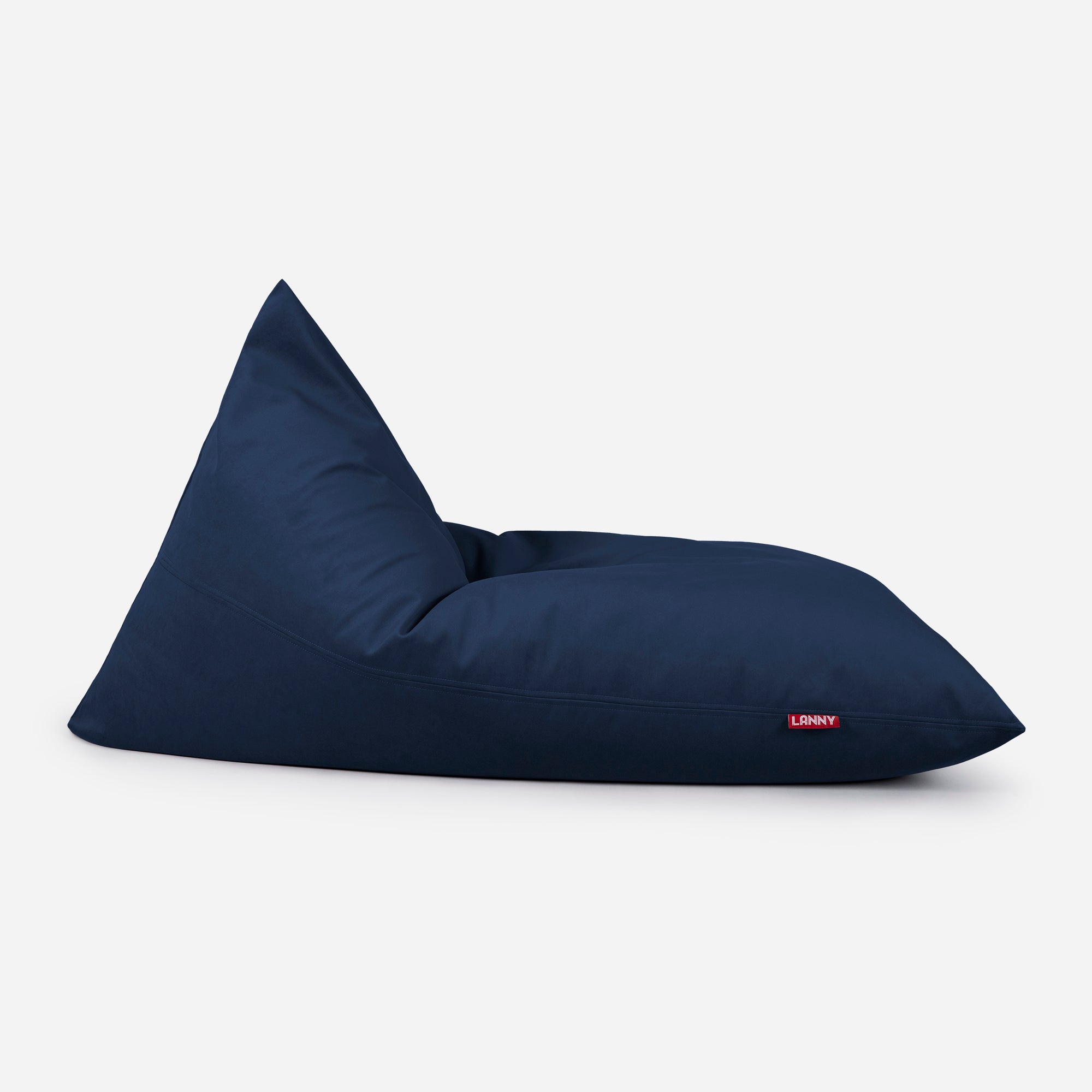 Slim Velvet Blue Bean bag