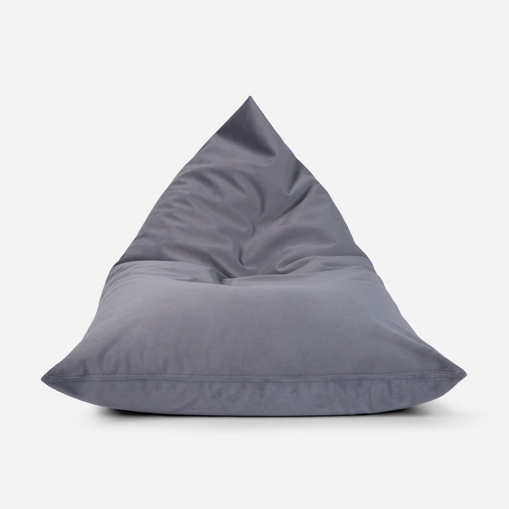 Slim Velvet Gray Bean bag