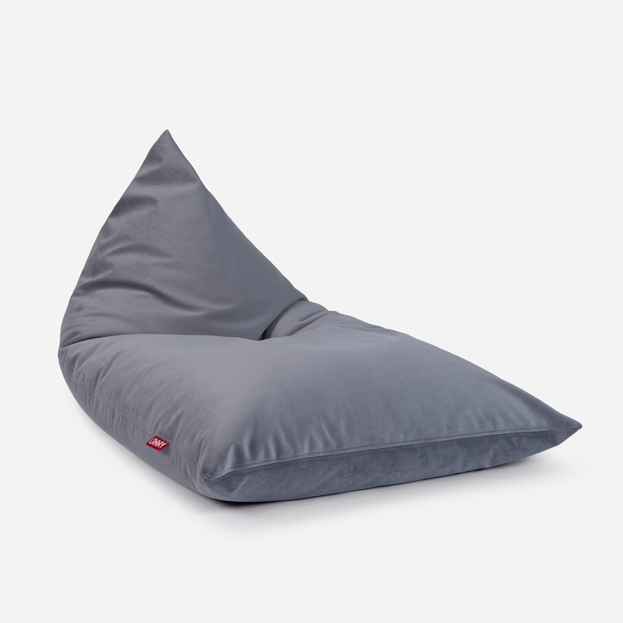 Slim Velvet Gray Bean bag