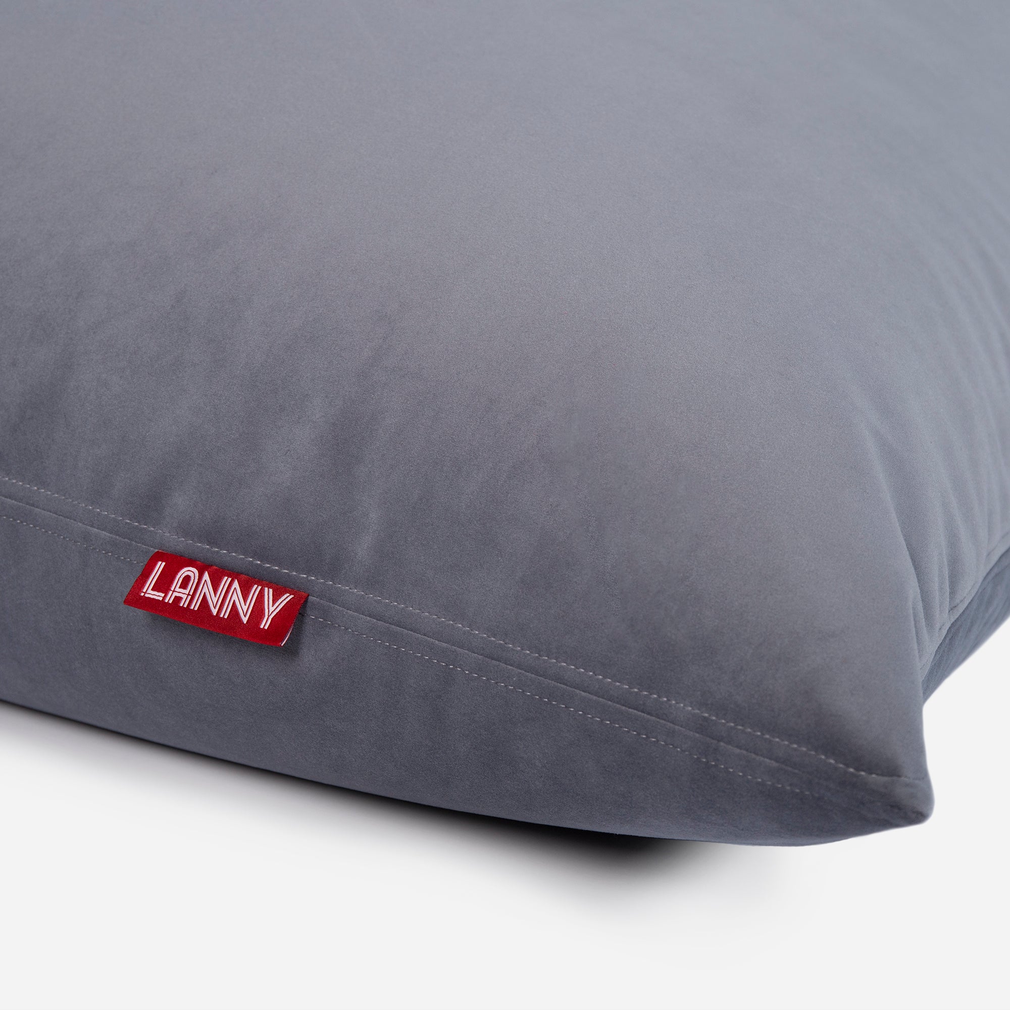 Slim Velvet Gray Bean bag