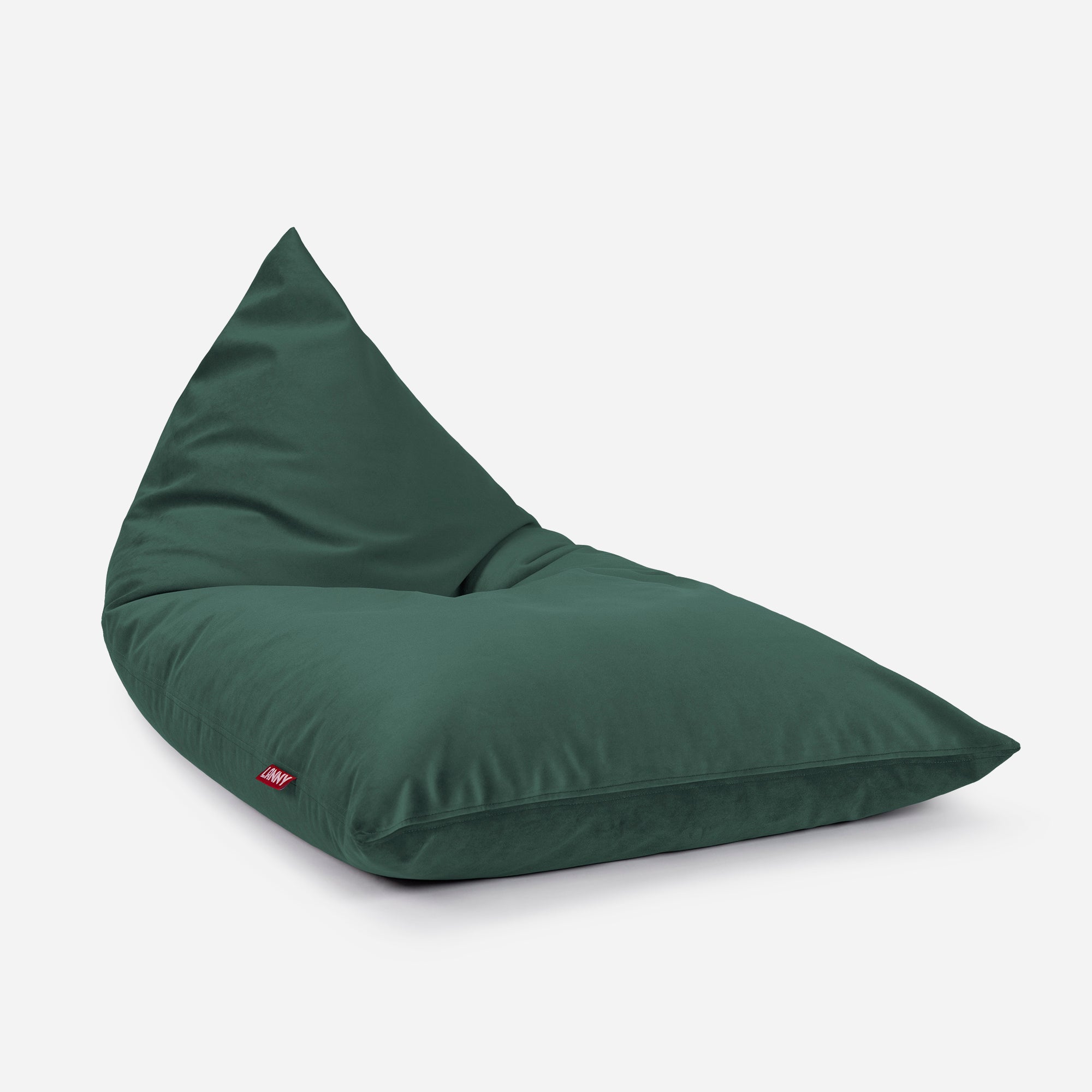 Slim Velvet Green Bean bag