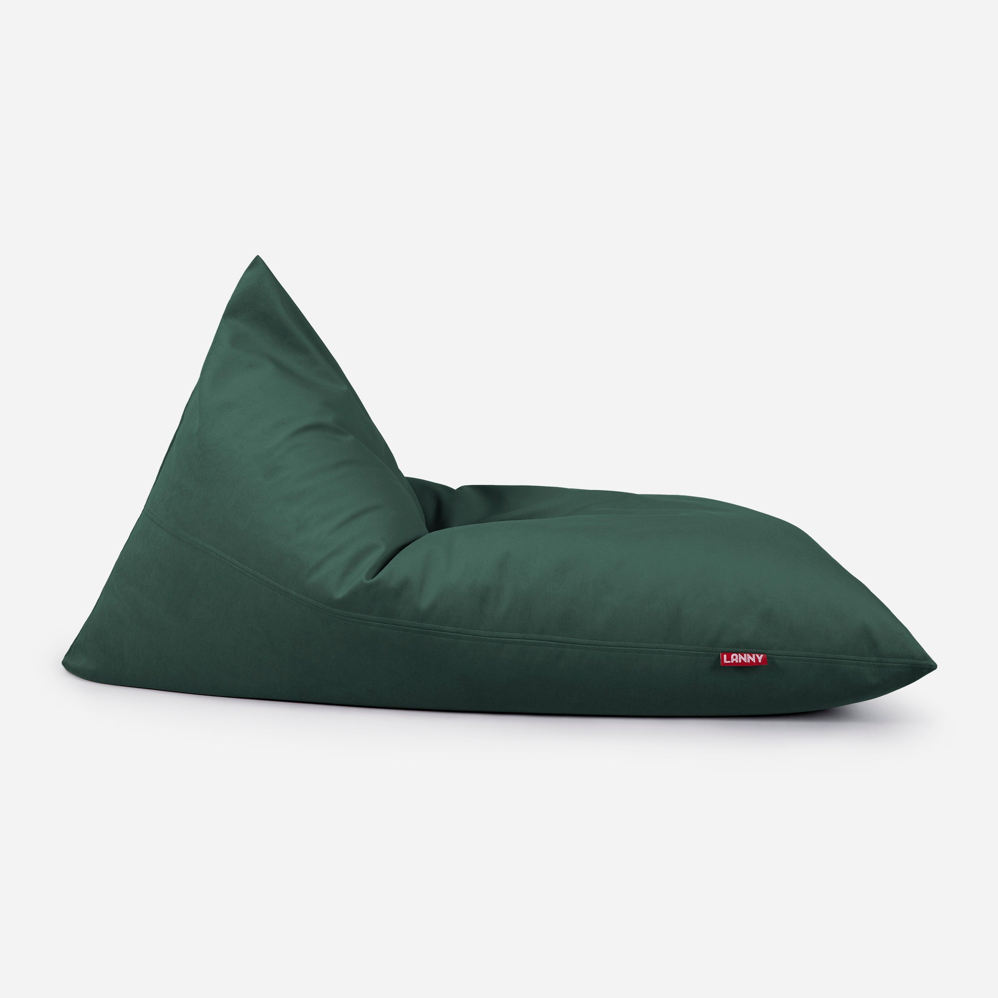 Slim Velvet Green Bean bag