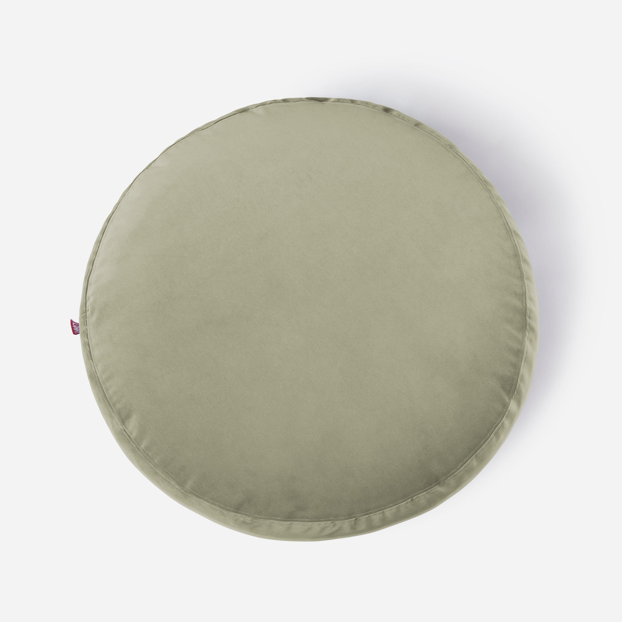 Short Velvet Khaki Pouf