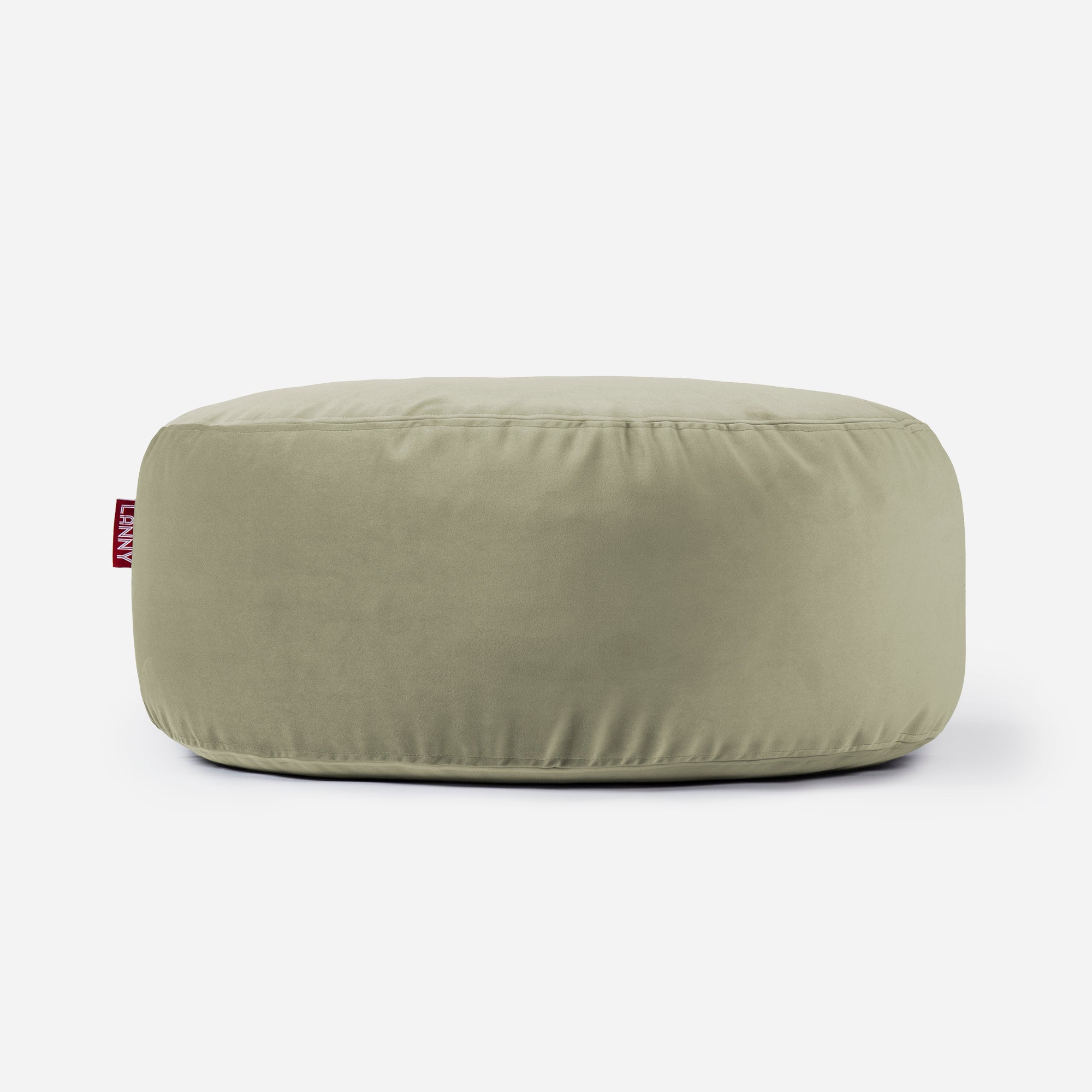 Short Velvet Khaki Pouf