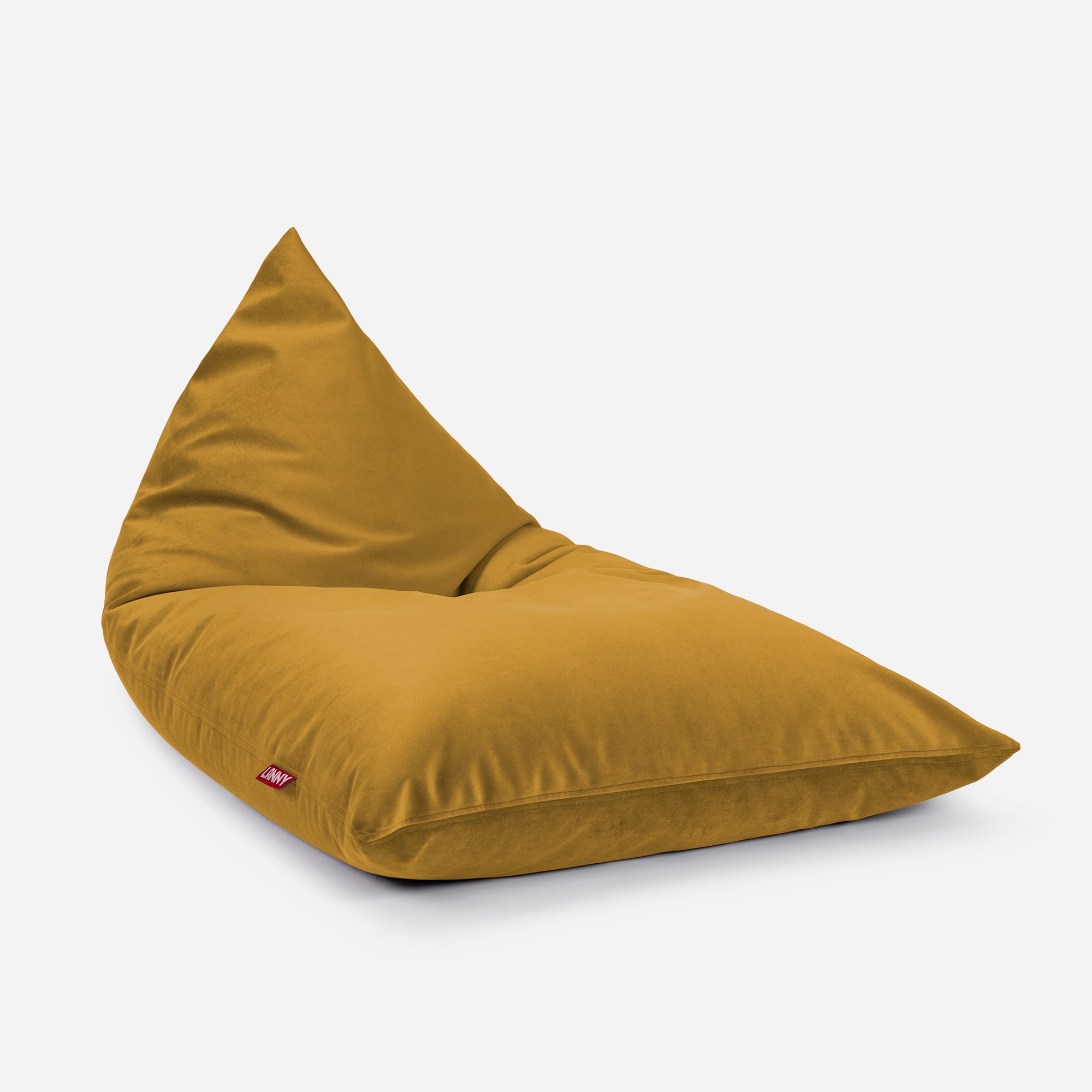 Slim Velvet Mustard Bean bag