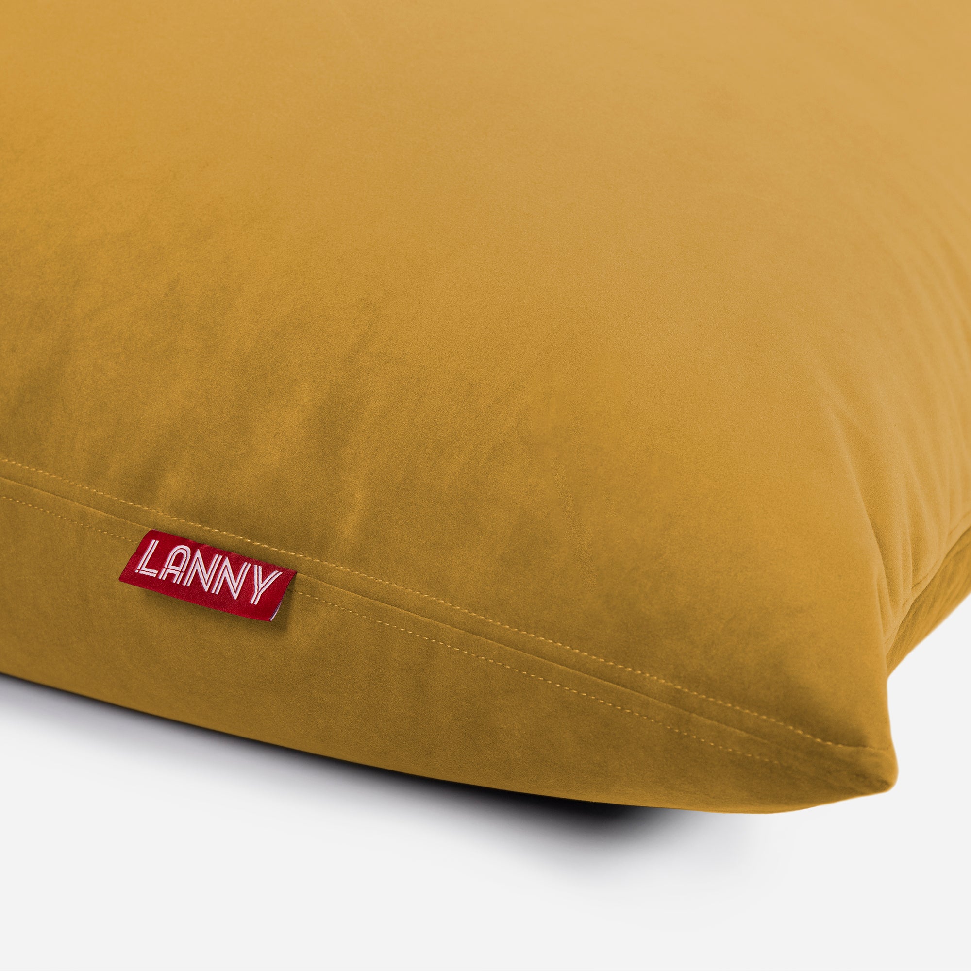 Slim Velvet Mustard Bean bag