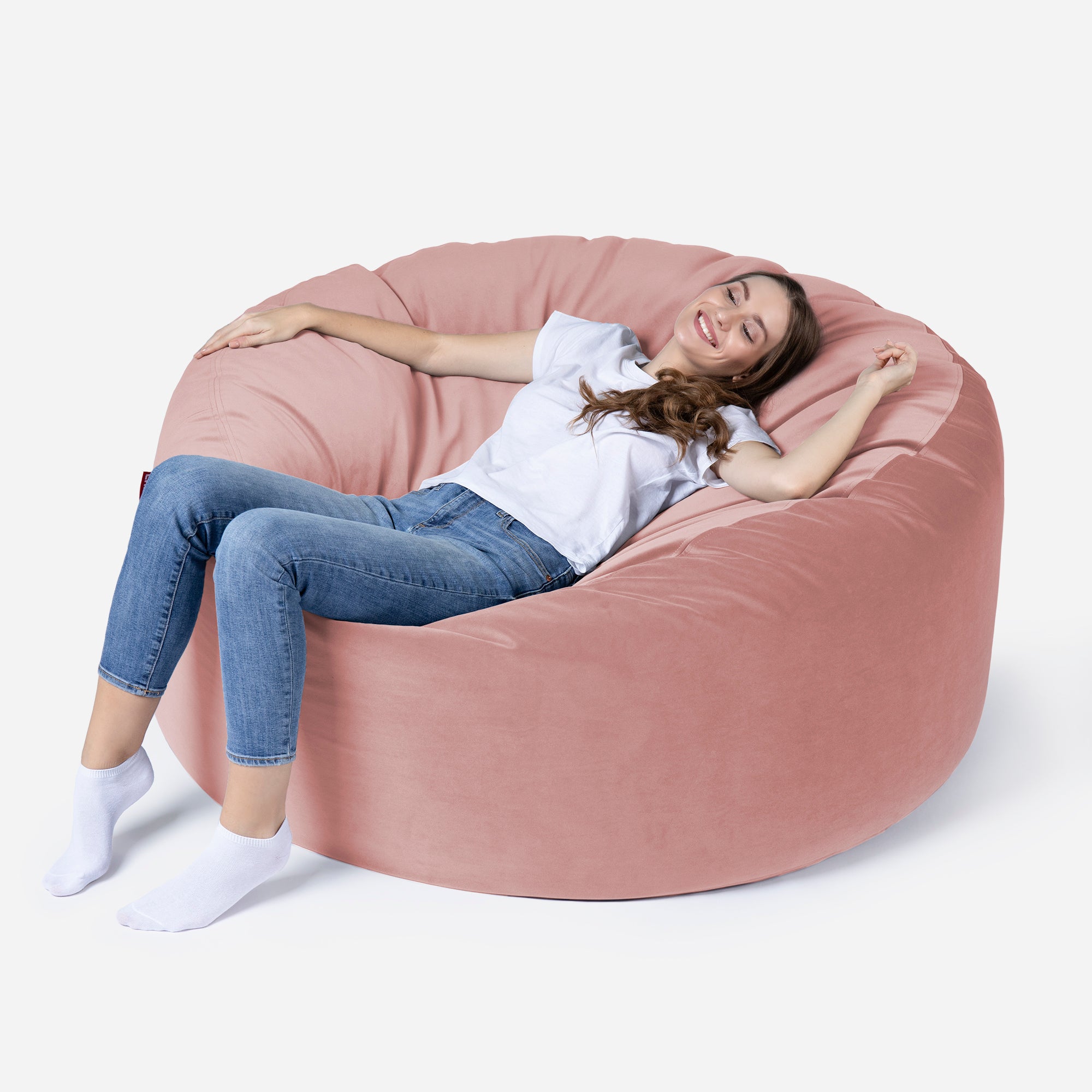 Large Original Velvet Pink Bean bag