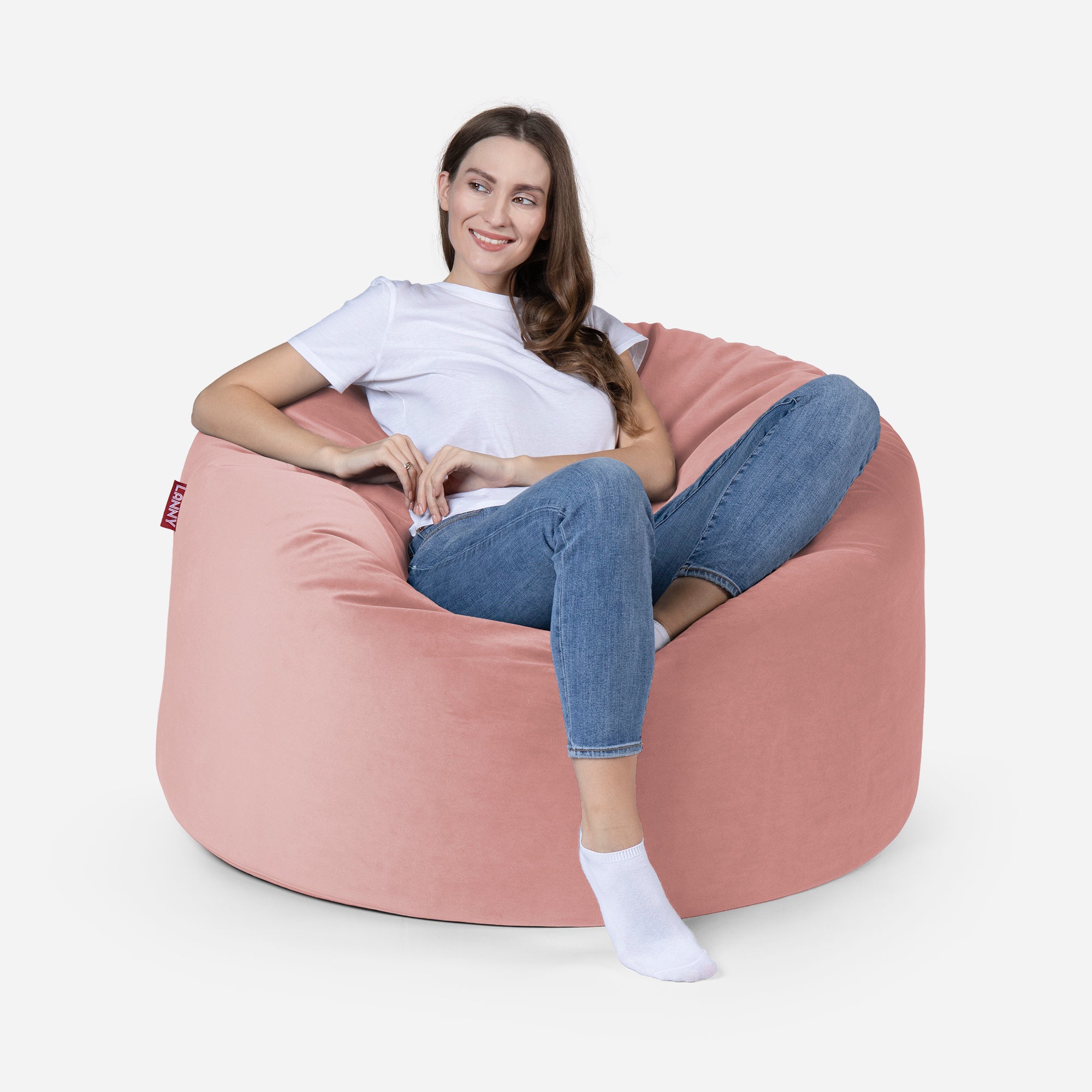 Medium Original Velvet Pink Bean bag