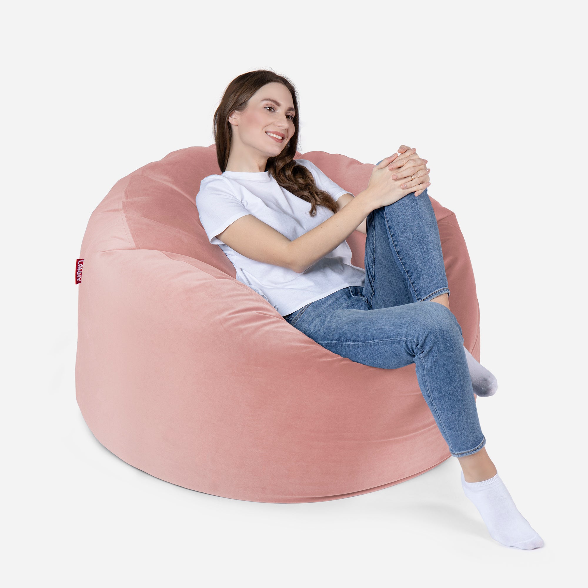 Medium Original Velvet Pink Bean bag