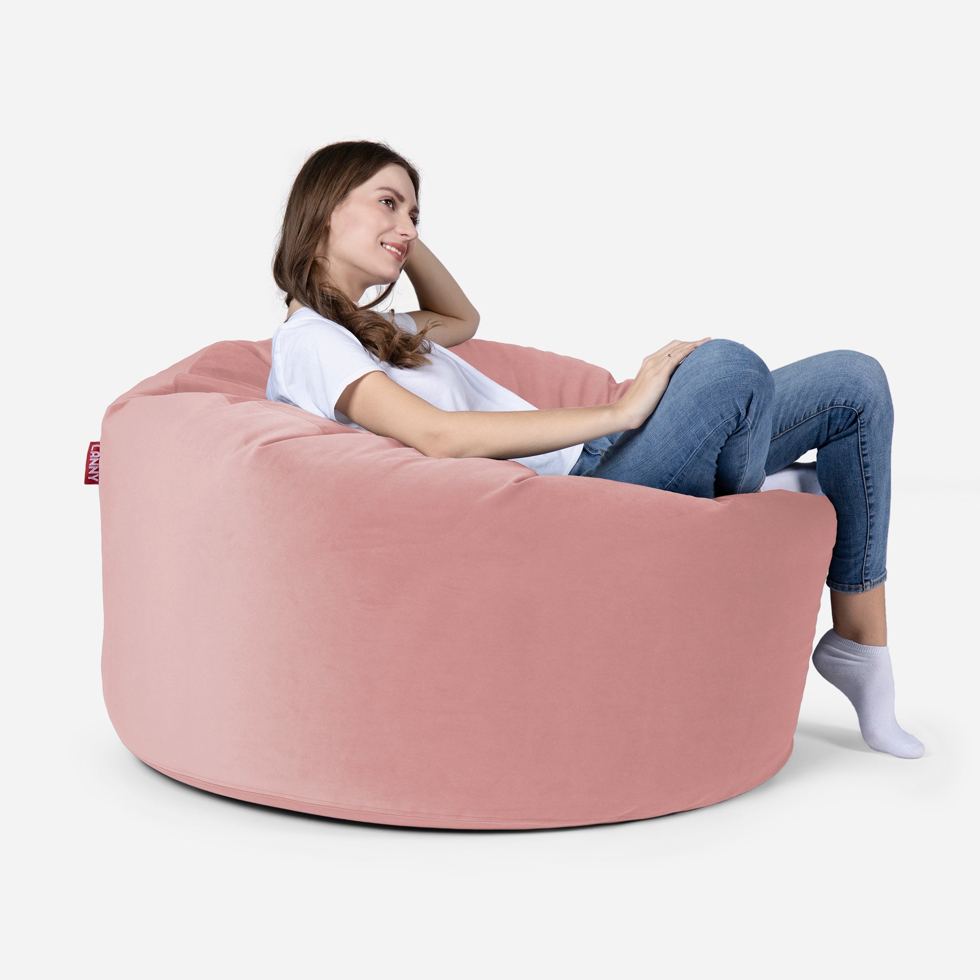 Medium Original Velvet Pink Bean bag