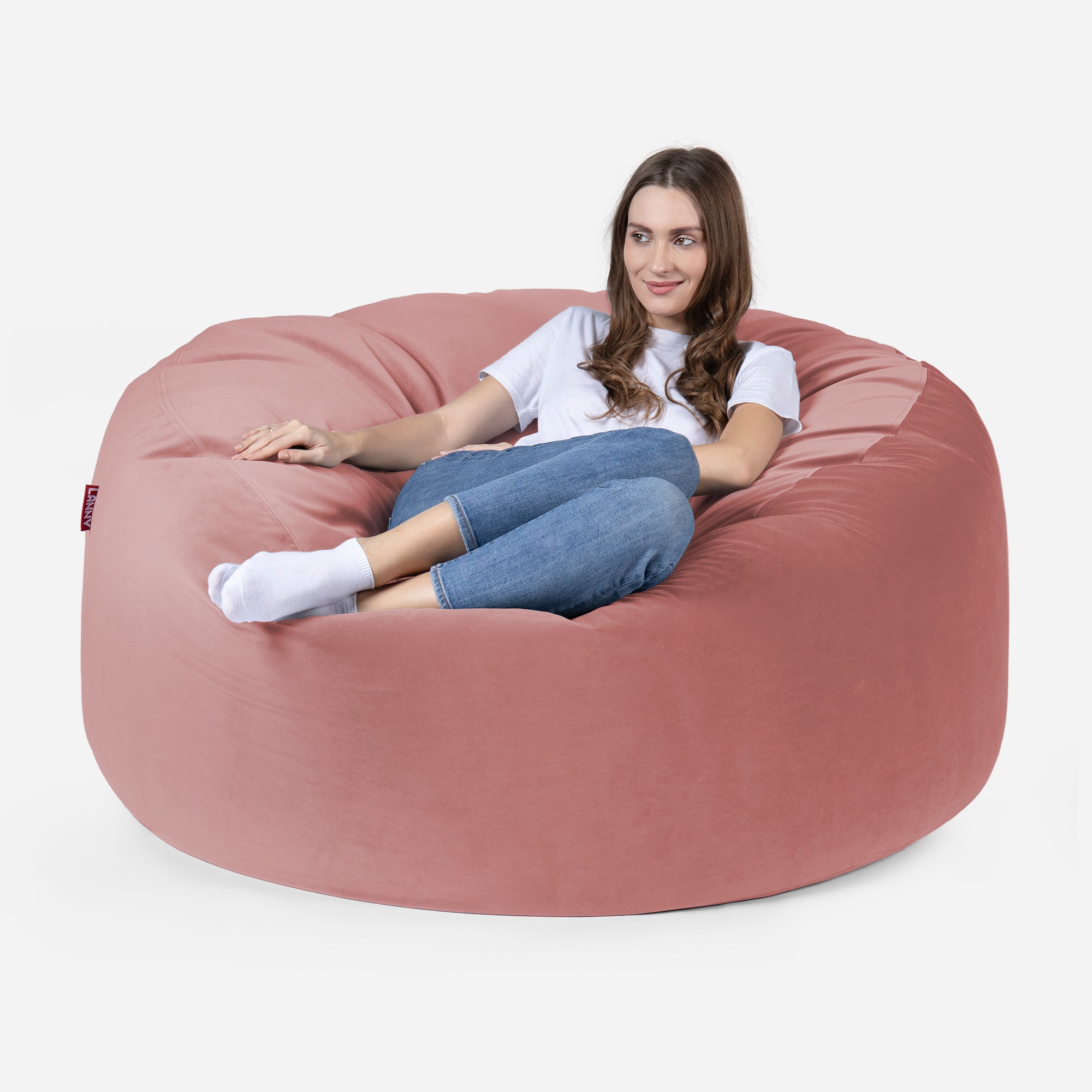 Large Original Velvet Pink Bean bag