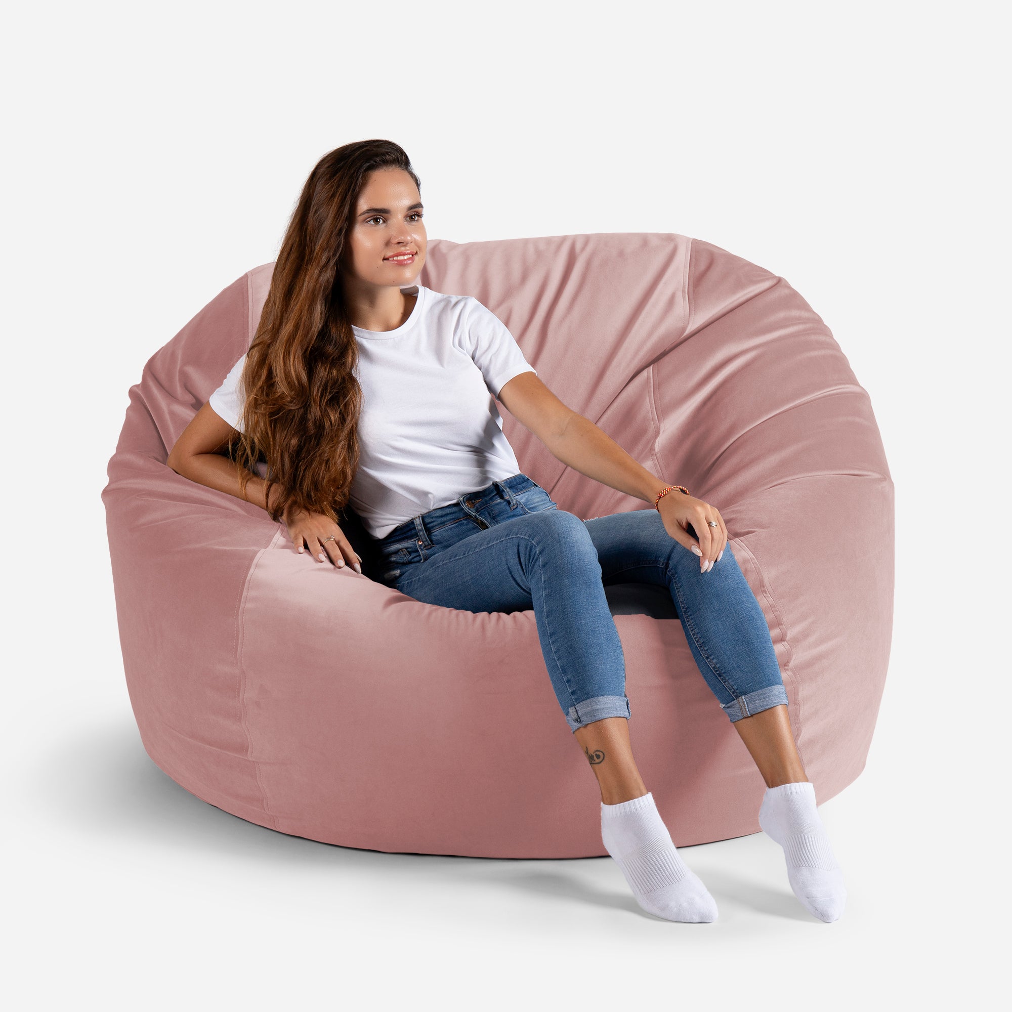 Sphere Velvet Pink Bean bag