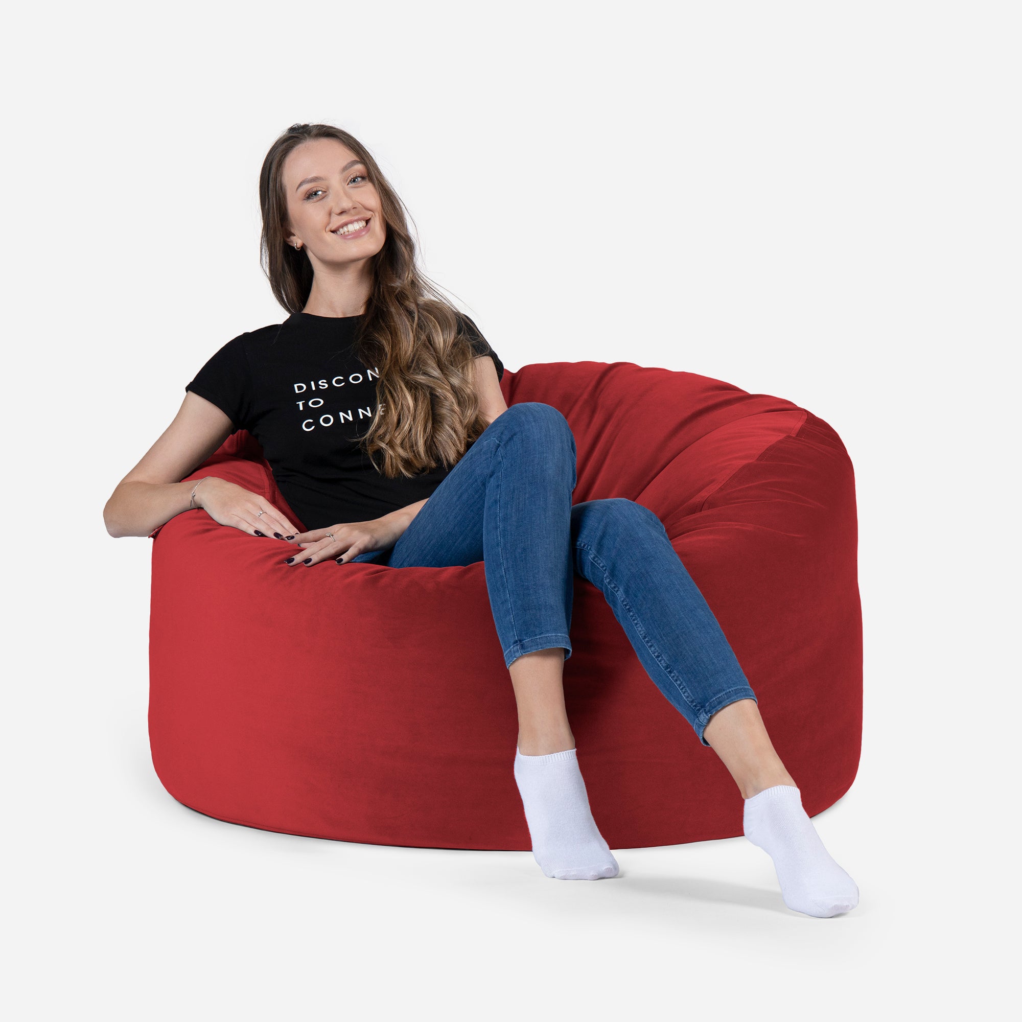 Medium Original Velvet Red Bean bag