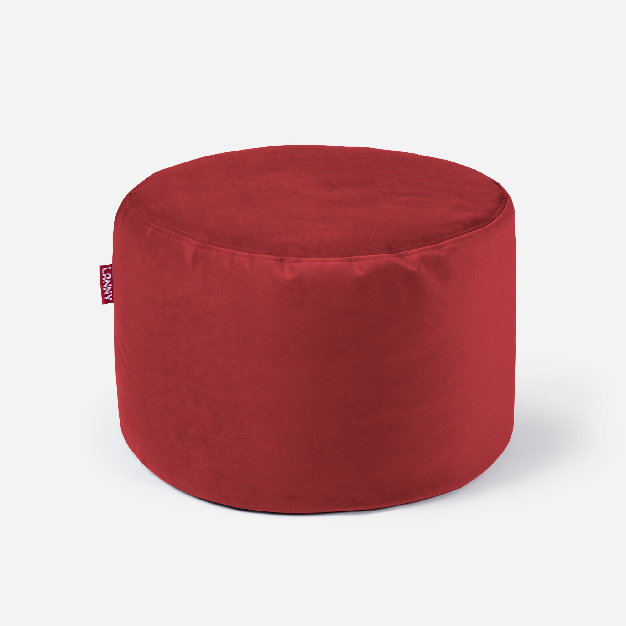 Medium Velvet Red Pouf