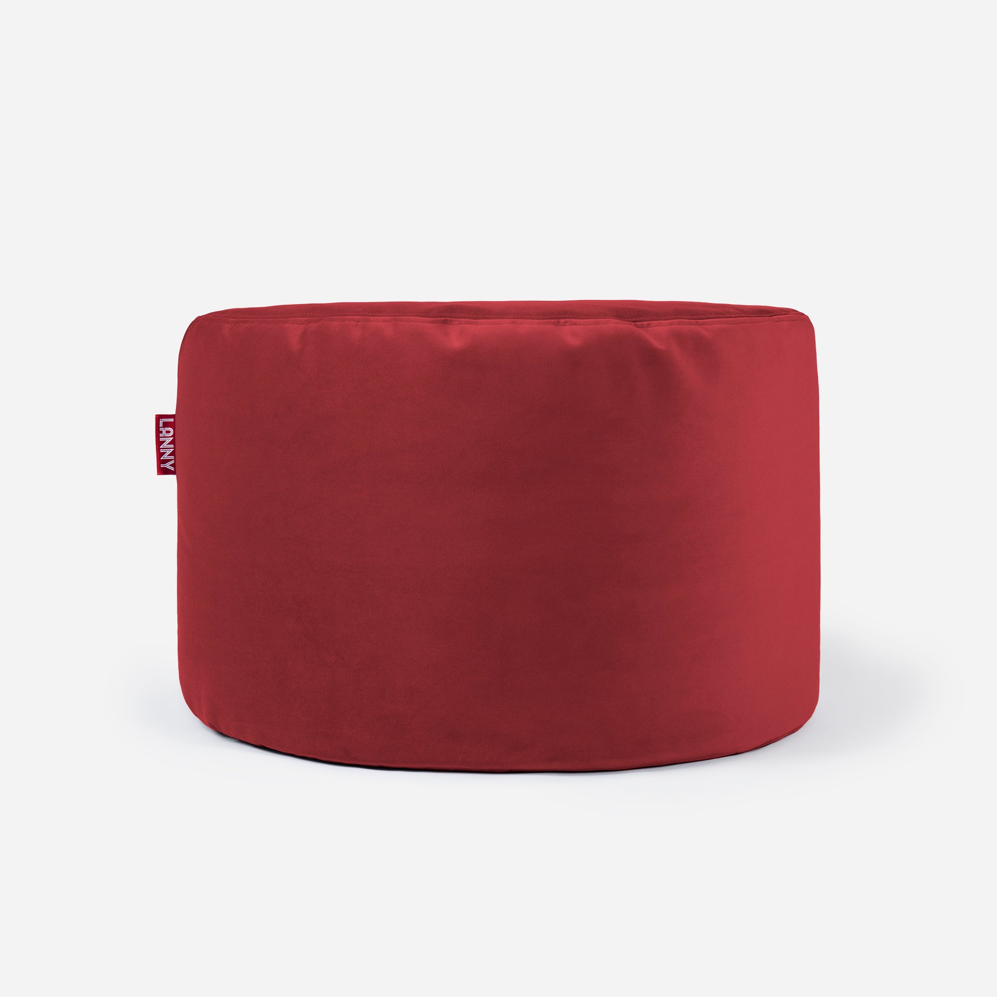 Medium Velvet Red Pouf