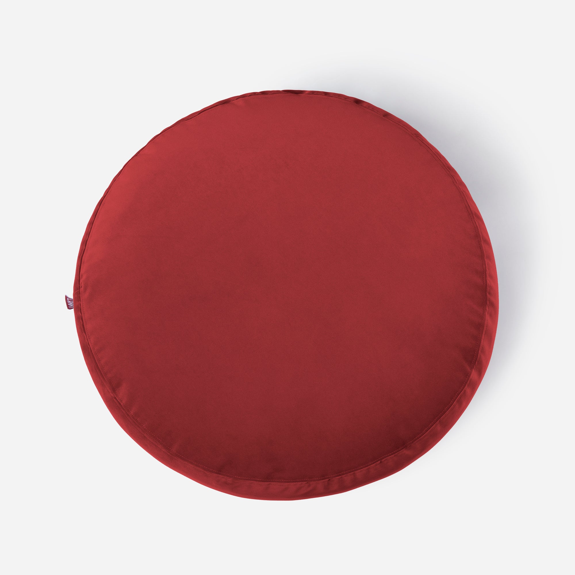 Short Velvet Red Pouf