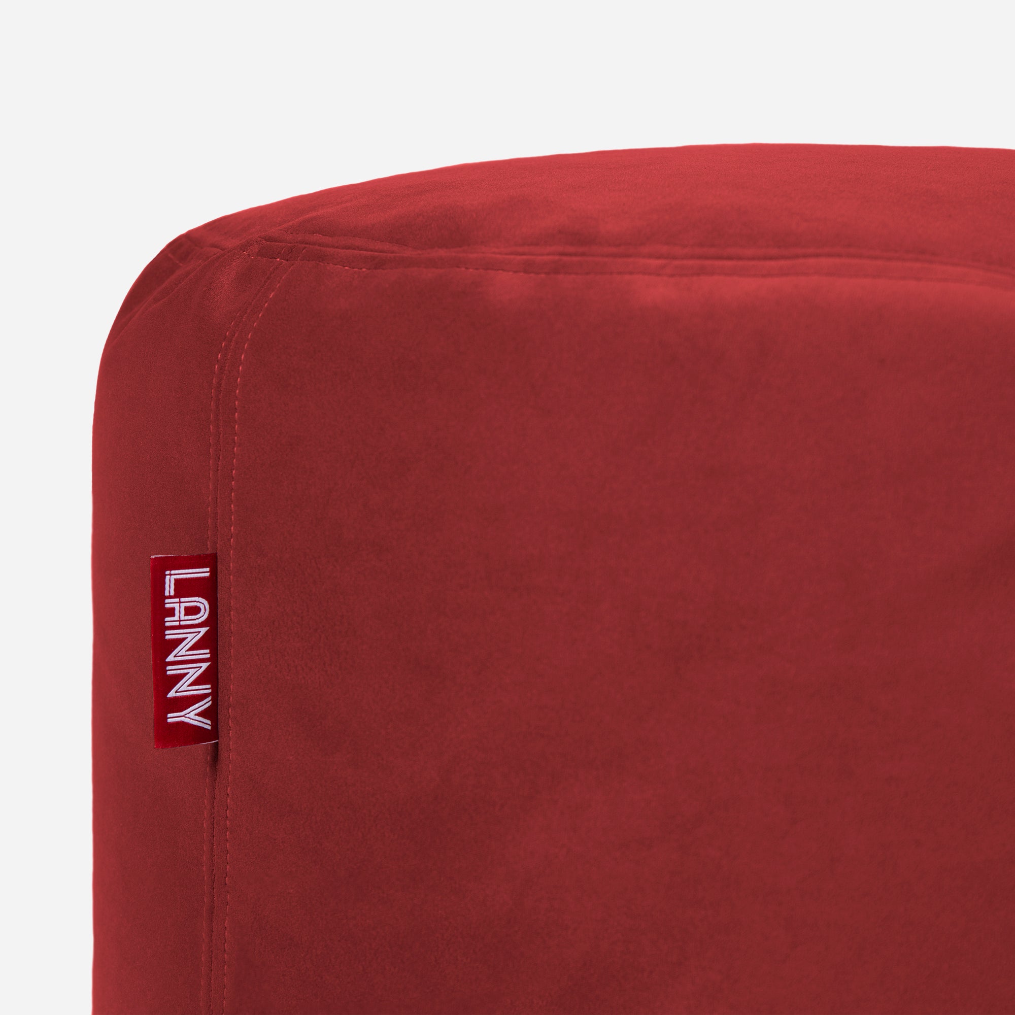 Medium Velvet Red Pouf