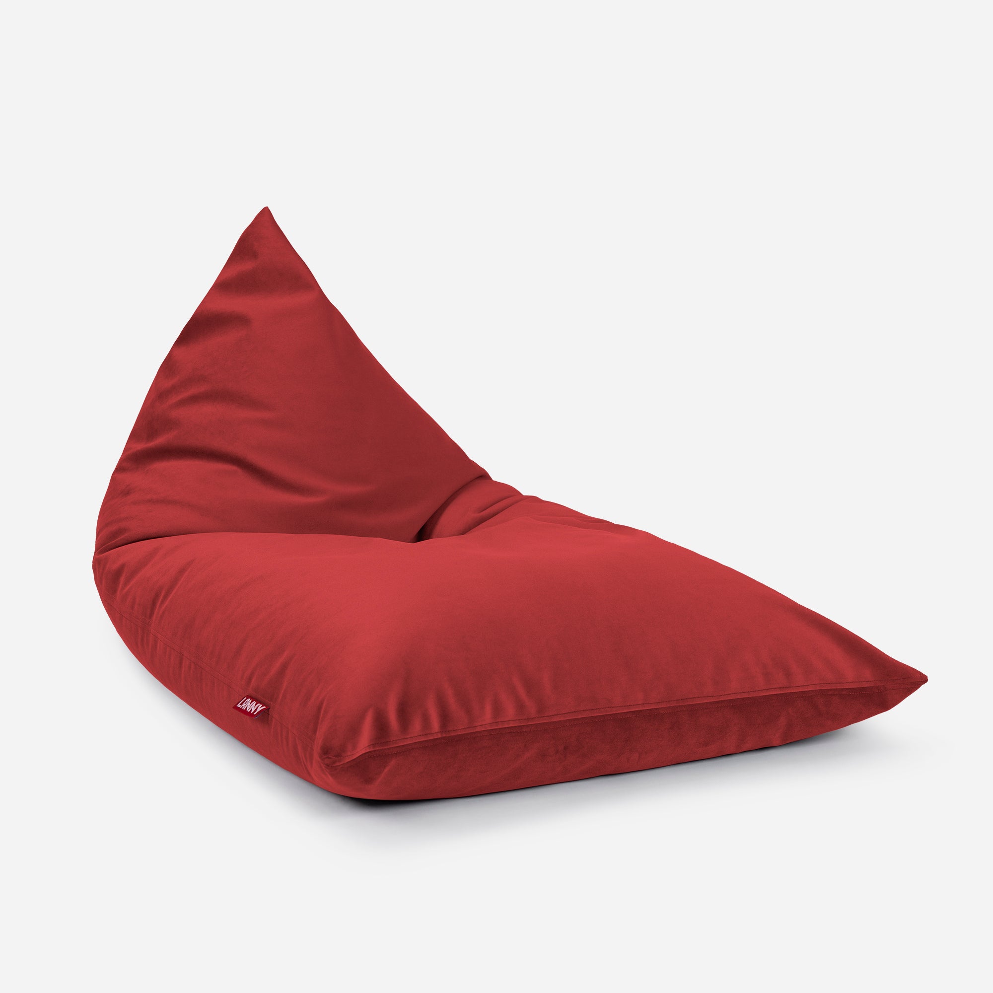 Slim Velvet Red Bean bag