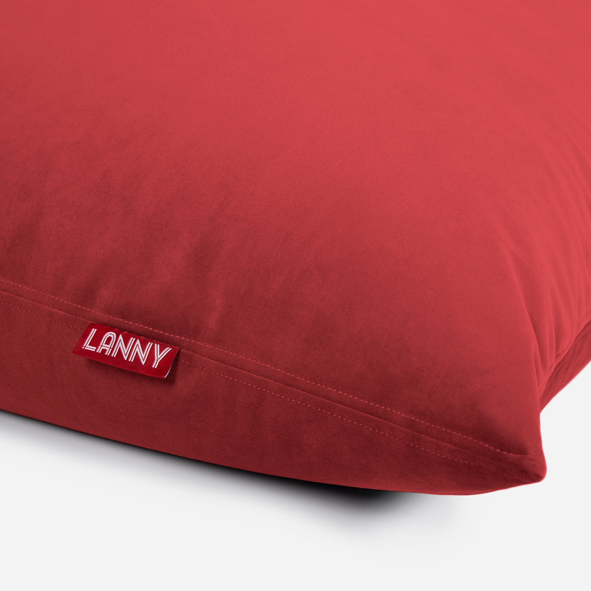 Slim Velvet Red Bean bag