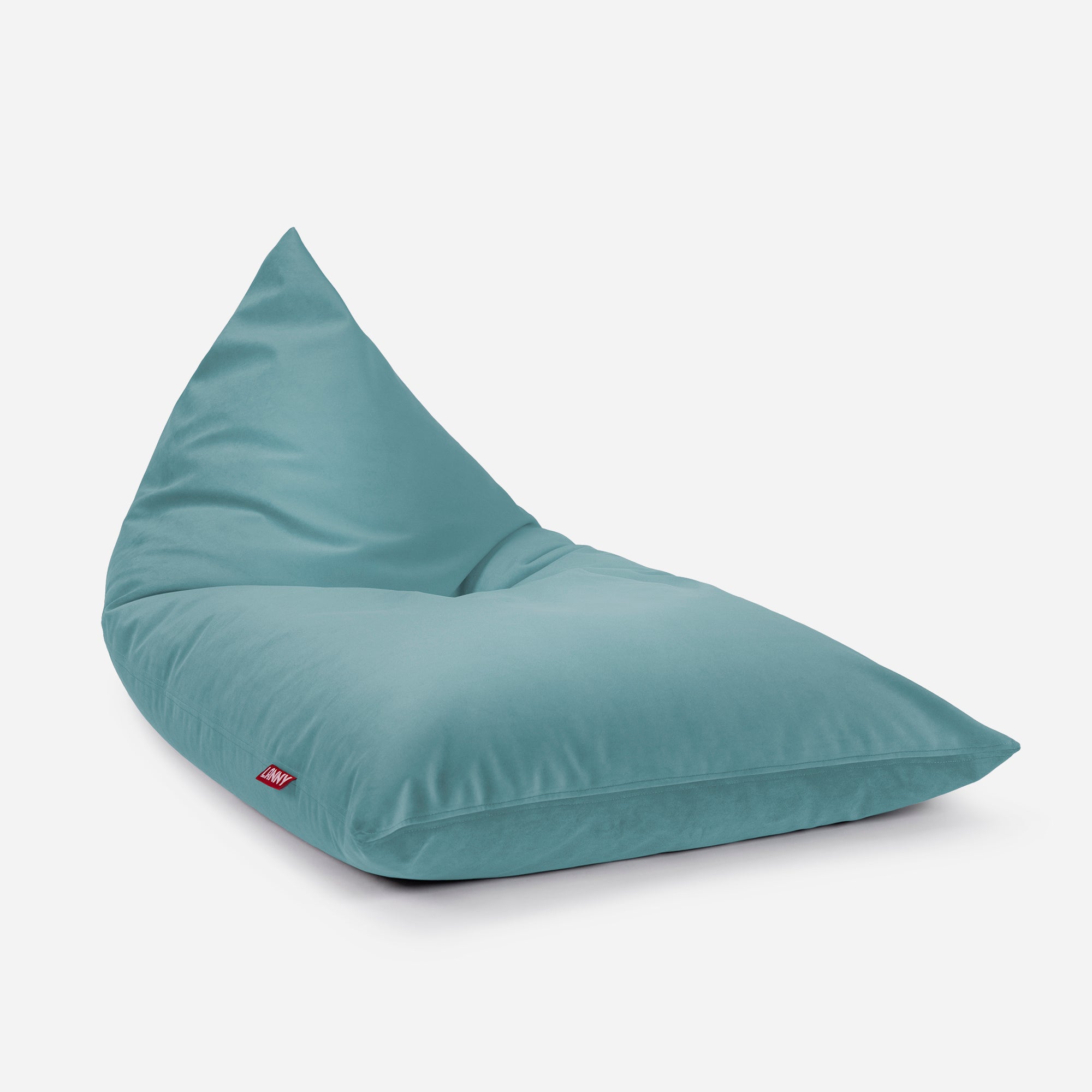 Slim Velvet Turquoise Bean bag