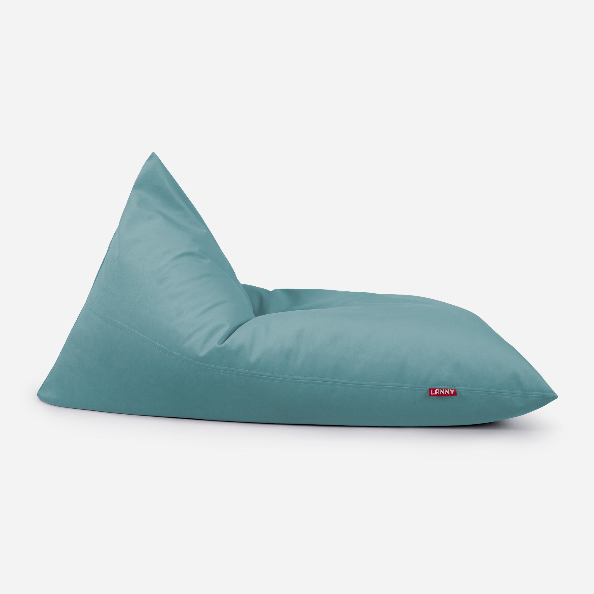 Slim Velvet Turquoise Bean bag