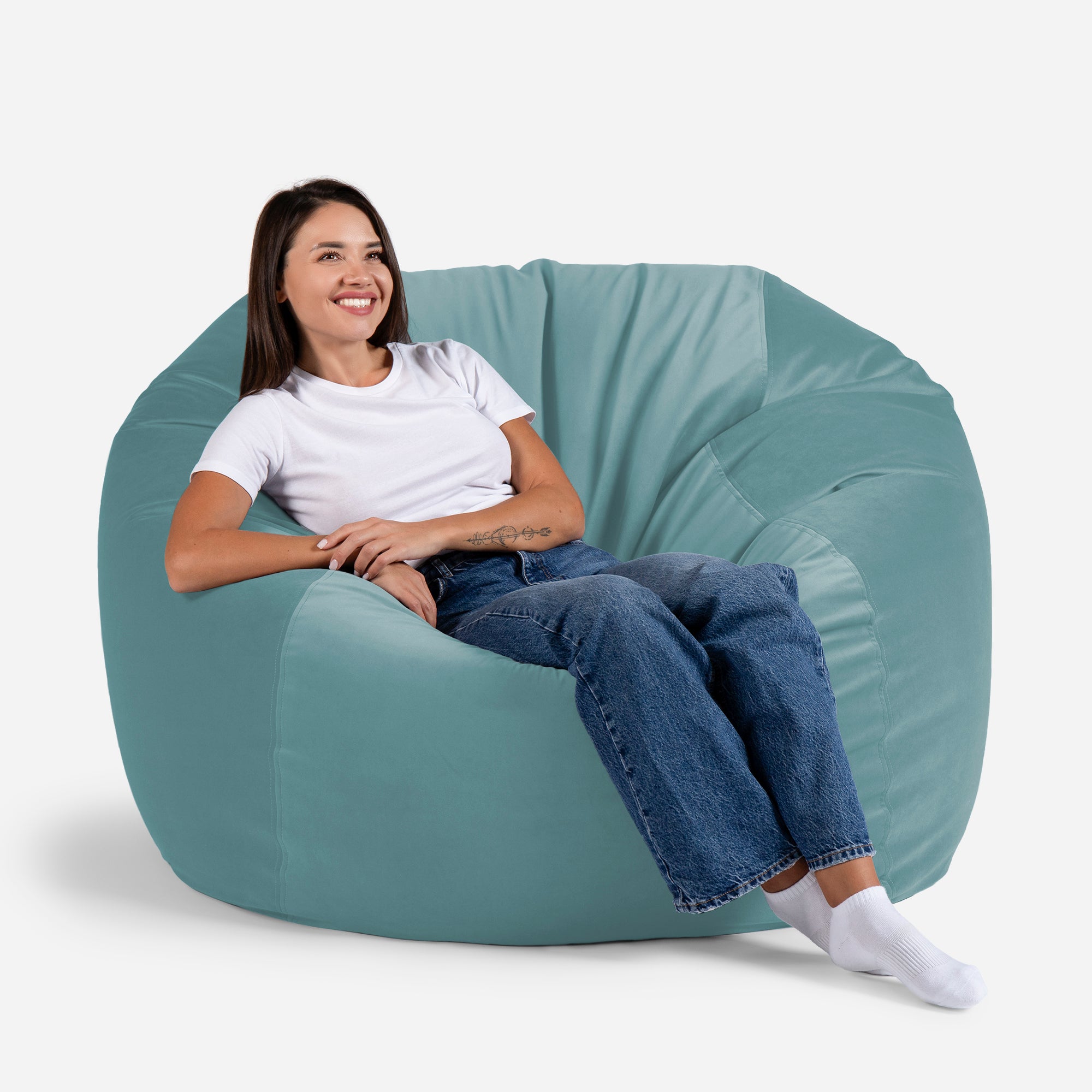 Sphere Velvet Turquoise Bean bag