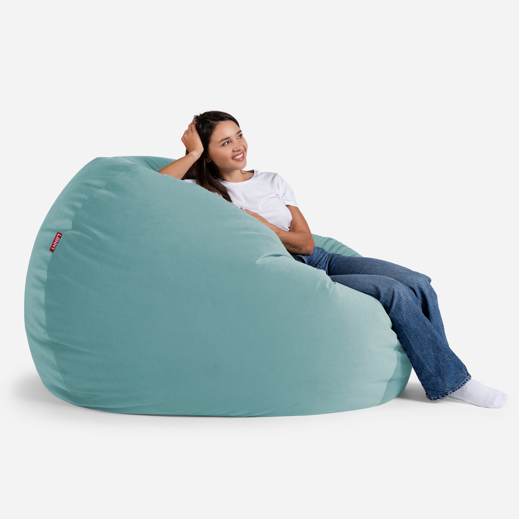 Sphere Velvet Turquoise Bean bag